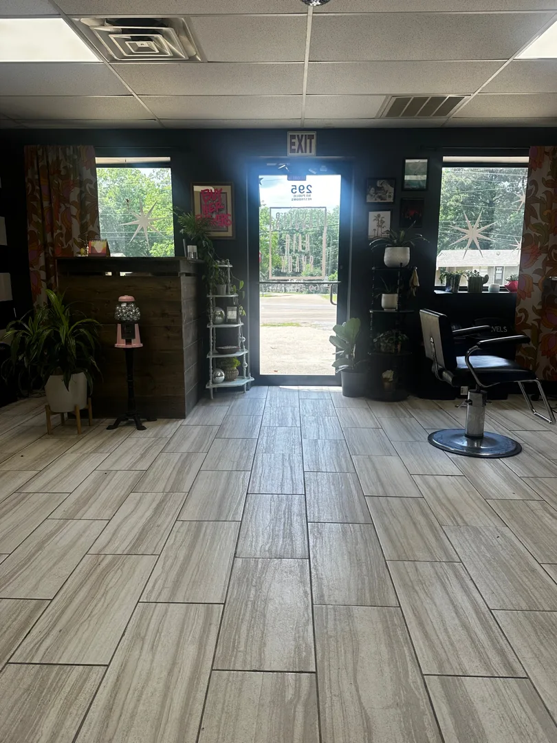 Inside Tassels Hair Shack in Richland, Mississippi